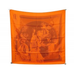 FOULARD HERMES JOSEPHINE DANSE SOIE ORANGE