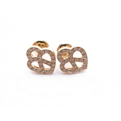 BOUCLE OREILLE POIRAY BO COEUR DIAMANT BOITE ECRIN VOYAGE 