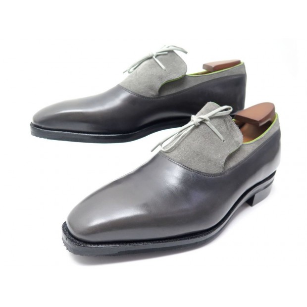 NEUF CHAUSSURES CORTAY 5 39 MOCASSINS 1 OEILLET GRIS + EMBAUCHOIRS SHOES 1430€