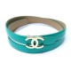 NEUF CEINTURE CHANEL CUIR VERNI VERT 