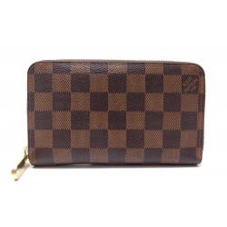 PORTEFEUILLE LOUIS VUITTON ZIPPY MM EN TOILE DAMIER EBENE CANVAS WALLET 545€