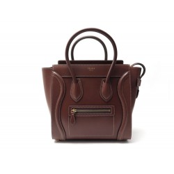 NEUF SAC A MAIN CELINE LUGGAGE MICRO CUIR MARRON 