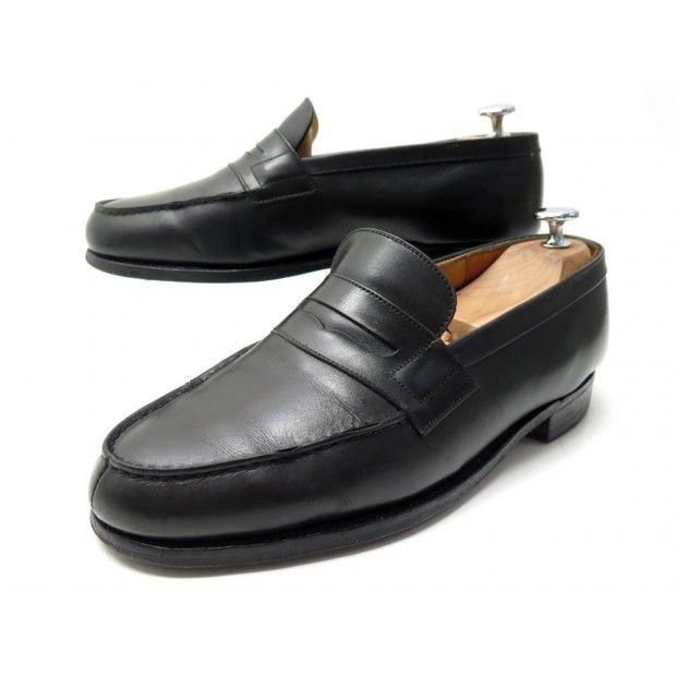 CHAUSSURES JM WESTON MOCASSINS 180 7E 41 L CUIR NOIR BLACK LOAFERS SHOES 610€