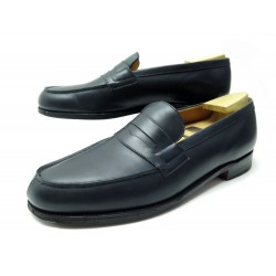 CHAUSSURES JM WESTON 180 MOCASSINS CUIR BLEU MARINE 