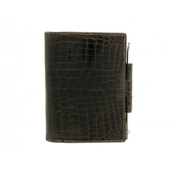 PORTE AGENDA HERMES CROCO NOIR 