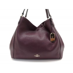 NEUF SAC A MAIN COACH DALTON 31 3547 CUIR GRAINE BORDEAUX LEATHER HAND BAG 450€