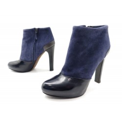 BOTTINES FENDI LOW BOOTS DAIM ET CUIR 37 