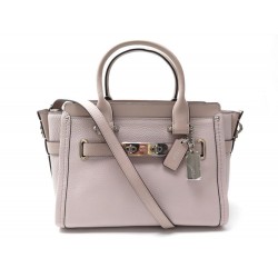 NEUF SAC A MAIN COACH 34816 CUIR GRIS TAUPE