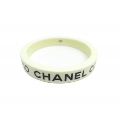 BRACELET CHANEL COCO CHANEL 20 CM JONC EN RESINE BEIGE CC BANGLE JEWEL 540€