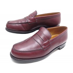 CHAUSSURES JM WESTON MOCASSINS CUIR BORDEAUX 