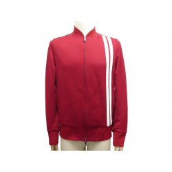 NEUF VESTE VALENTINO PV0I0Q5501 BLOUSON T 48 M COTON ROUGE A BANDES GILET 1665€