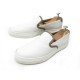 CHAUSSURES HERMES BASKETS 42 CUIR GRAINE BLANC WHITE LEATHER SHOES 660€