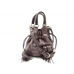 SAC A MAIN LANCEL 1ER FLIRT PM BANDOULIERE CUIR FACON CROCO TAUPE HAND BAG 725€