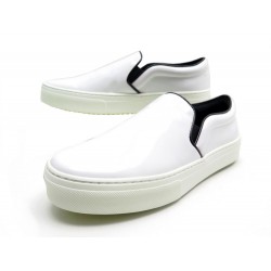 NEUF BASKETS CELINE SLIP ON SNEAKER 25 313653OSKC 38.5 EN CUIR BLANC SHOES 550€