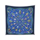 FOULARD HERMES QU'IMPORTE LE FLACON CATHERINE BASCHET SOIE BLEU SILK SCARF 370€