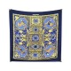 FOULARD HERMES LA PRESENTATION CHRISTIANE VAUZELLES EN SOIE BLEU SILK SCARF 370€