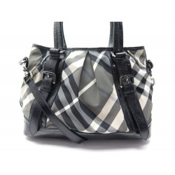 NEUF SAC A MAIN BURBERRY BEAT MEDIUM BANDOULIERE EN TOILE TARTAN GRIS BAG 1340€