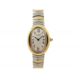 MONTRE CARTIER BAIGNOIRE 31 MM QUARTZ OR 18K & ACIER + ECRIN GOLD WATCH 11500€