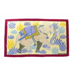 NEUF SERVIETTE DE BAIN PLAGE HERMES ELEPHANT DRAP JAUNE BLEU BEACH TOWEL 440€