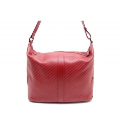 SAC A MAIN LANCEL EN CUIR MONOGRAMME ROUGE PORTE EPAULE PURSE HAND BAG 350€