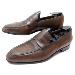 CHAUSSURES BERLUTI ELEGANT 8.5 42.5 MOCASSINS EN CUIR PATINE + EMBAUCHOIRS 1810€