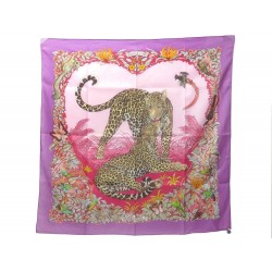 FOULARD HERMES JUNGLE LOVE CARRE 70 COTON 