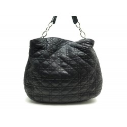 SAC CHRISTIAN DIOR CABAS CUIR CANNAGE NOIR 34 CM BLACK HOBO HAND BAG 3000€