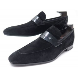 CHAUSSURES BERLUTI 7.5 41.5 MOCASSINS DAIM NOIR + EMBAUCHOIRS SUEDE SHOES 1810€