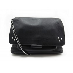 NEUF SAC A MAIN JEROME DREYFUS LULU M BANDOULIERE CUIR NOIR LEATHER HANDBAG 590€