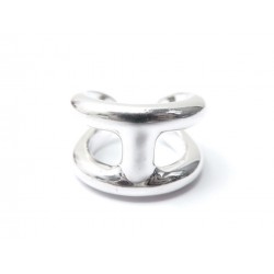 BAGUE HERMES OSMOSE PM 48 EN ARGENT MASSIF 11GR POCHON SILVER STERLING RING 480€