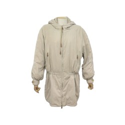 MANTEAU HERMES LONG A CAPUCHE 42 L VISCOSE BEIGE VESTE BLOUSON JACKET COAT 4000€