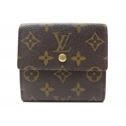 PORTEFEUILLE LOUIS VUITTON PORTE MONNAIE ELISE TOILE MONOGRAM MARRON 