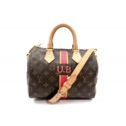 SAC A MAIN LOUIS VUITTON SPEEDY 25 BANDOULIERE MONOGRAM PERSONNALISE 