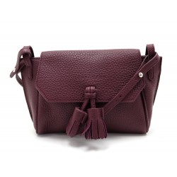 NEUF SAC A MAIN LONGCHAMP PENELOPE CUIR GRAINE BORDEAUX BANDOULIERE HANDBAG 500€