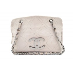 SAC A MAIN CHANEL CUIR BLANC 