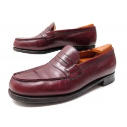 CHAUSSURES JM WESTON MOCASSINS 180 4.5C 38.5 CUIR BORDEAUX EMBAUCHOIR SHOES 695€