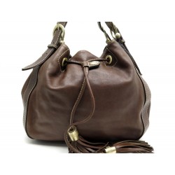 SAC LANCEL CUIR MARRON 