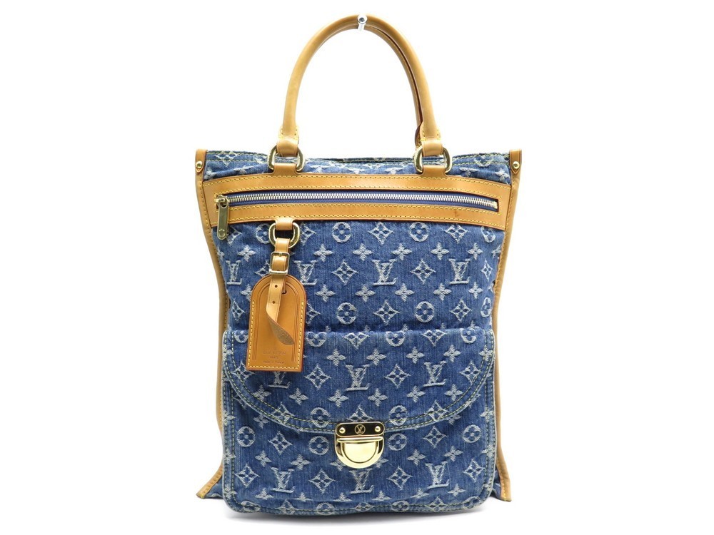 Louis Vuitton Blue Monogram Denim Sac Plat Bag Louis Vuitton