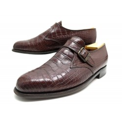 CHAUSSURES JM WESTON CUIR CROCODILE 9E 43 LARGE 