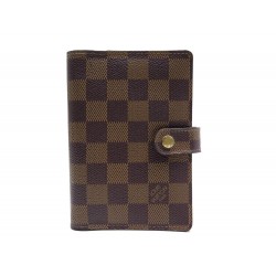 PORTE AGENDA LOUIS VUITTON COUVERTURE TOILE DAMIER EBENE DIARY HOLDER COVER 255€