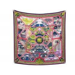 NEUF FOULARD HERMES FLANERIE VERSAILLES SOIE 