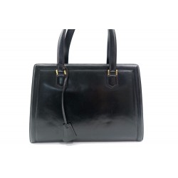  VINTAGE SAC A MAIN HERMES PULLMAN CUIR BOX NOIR 