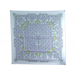 NEUF FOULARD HERMES MORS & GOURMETTES GOURMETTES HENRI D ORIGNY SOIE BLEU 370€