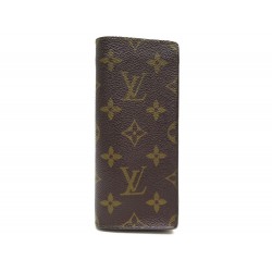 ETUI A LUNETTES LOUIS VUITTON TOILE MONOGRAM LV MARRON CANVAS GLASSES CASE 290€