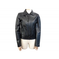 NEUF VESTE EN CUIR MAC DOUGLAS FEMME S 34 36 NOIR BLACK LEATHER JACKET 600€