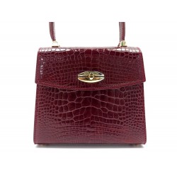 SAC A MAIN LOUIS VUITTON MALESHERBES ALLIGATOR ROUGE 