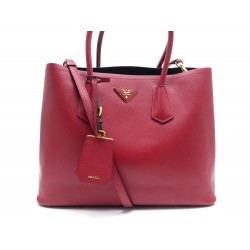 SAC A MAIN PRADA B2756T BANDOULIERE EN CUIR SAFFIANO ROUGE 2WAY DOUBLE AG 2650€