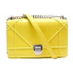 NEUF SAC DIOR DIORAMA CUIR JAUNE 