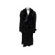 MANTEAU BELLINI 52 54 L VESTE EN CUIR DE PORC FOURRURE DE LAPIN NOIR COAT 1250