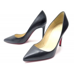 CHAUSSURES CHRISTIAN LOUBOUTIN PIGALLE 37 ESCARPINS EN CUIR NOIR PUMP SHOES 545€